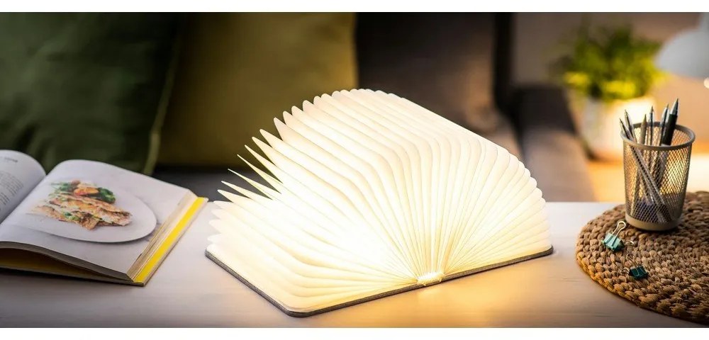 Szürke USB fénydekoráció Booklight – Gingko