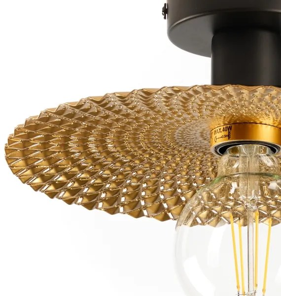 ONLI - Mennyezeti lámpa GOLDEN 1xE27/22W/230V átm. 28 cm arany/fekete