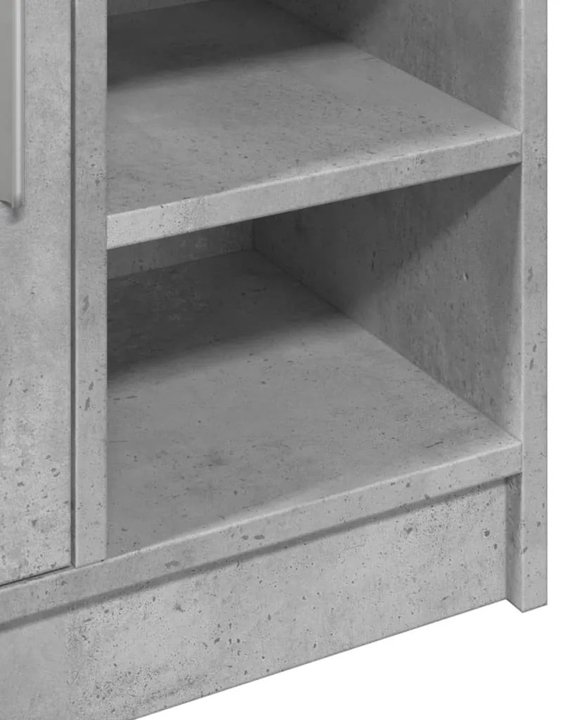 betonszürke szerelt fa mosdószekrény 63 x 29 x 55 cm