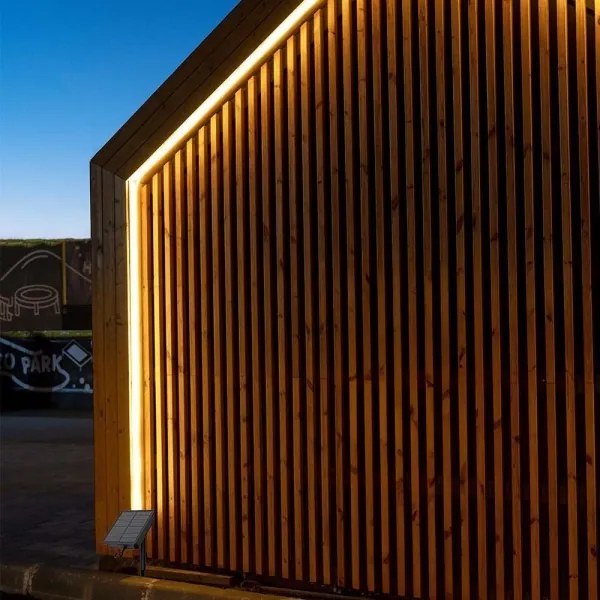 LED Dimmelhető napelemes szalag LED/1,2W/3,7V 3000K IP67 5m