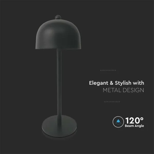 LED Dimmelhető tölthető asztali lámpa LED/1W/5V 3000-6000K 1800 mAh fekete