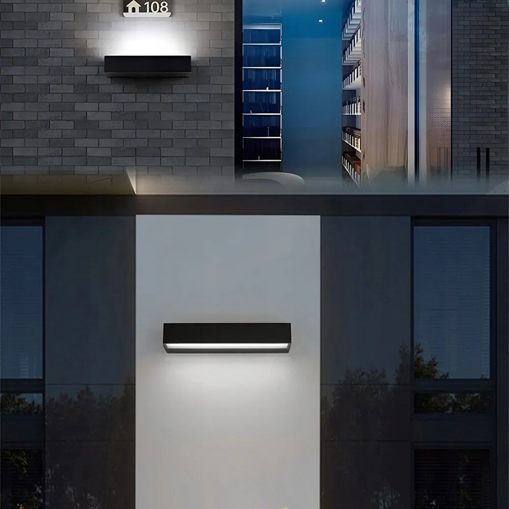 1DB Led Homlokzati Fali Lámpa Fehér Hideg Kültéri Fali lámpaIP65 20cm