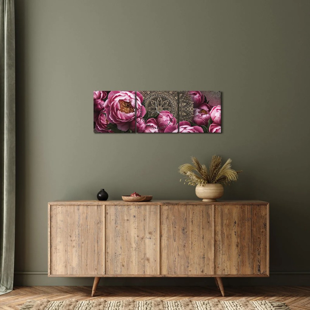 Kép - harmónia (órával) (90x30 cm)