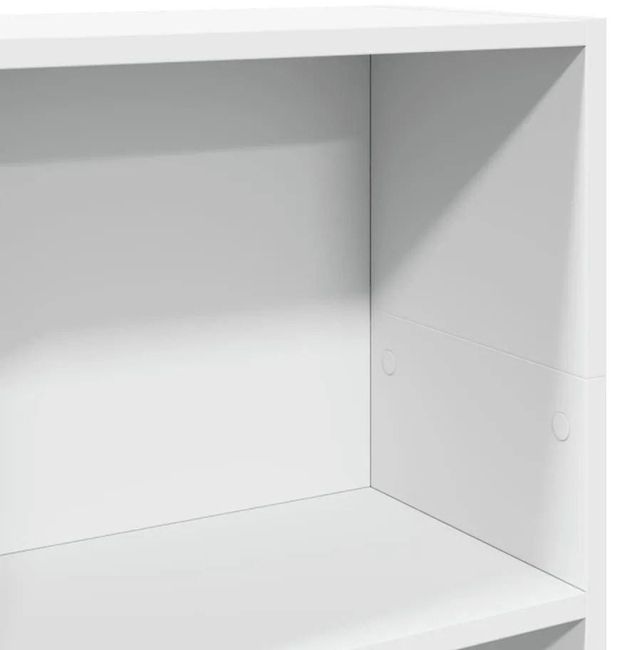 fehér szerelt fa könyvespolc 40 x 24 x 109 cm