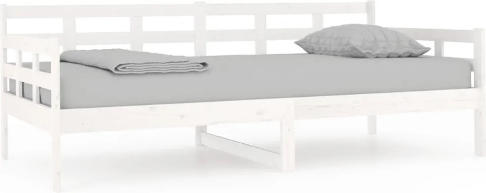 vidaXL fehér tömör fenyőfa kanapéágy 90 x 190 cm