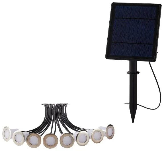 Immax NEO 07905L - LED RGB dimmelhető napelemes lámpa 8xLED/0,25W/5V IP65 Tuya