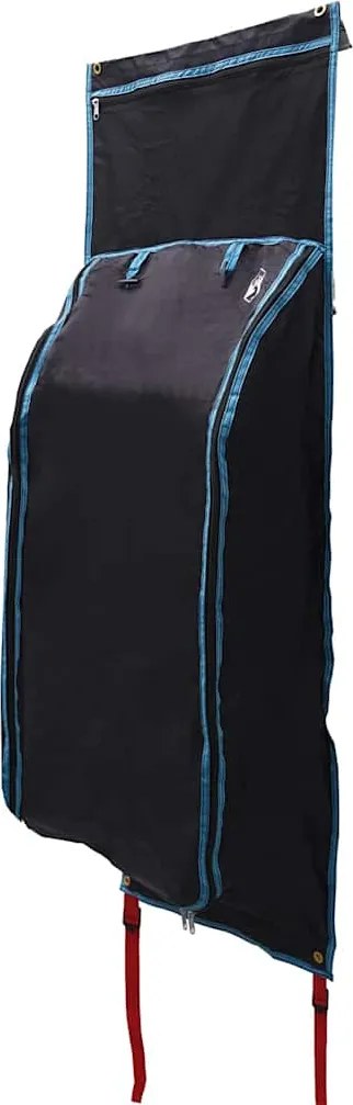vidaXL Tárolótáska tárolóval Fekete és Kék 140 x 43 cm oxford