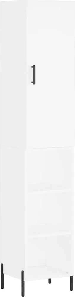 vidaXL fehér szerelt fa magasszekrény 34,5x34x180 cm