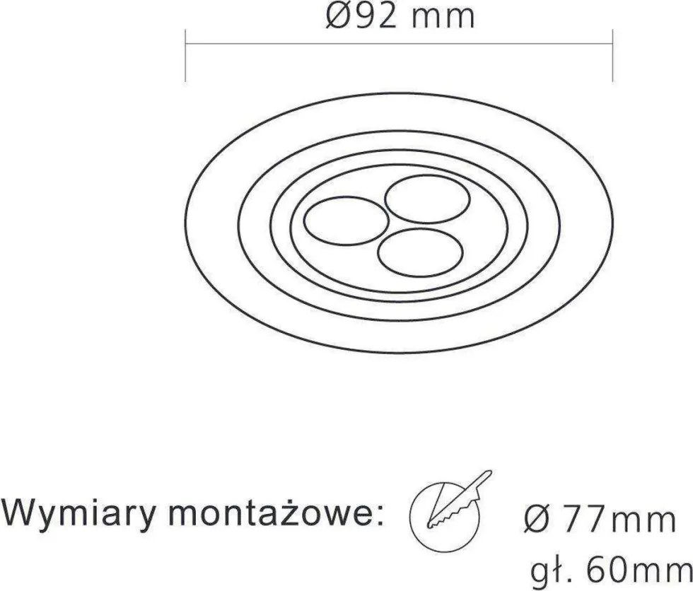 Orlicki Design PIO OR83736 Beépíthető spotlámpa 3x1W/Led 3000K