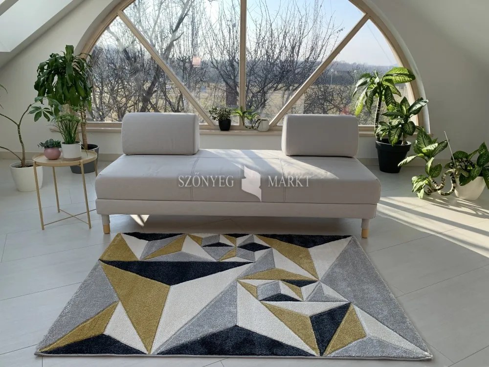 Franco 2396 yellow-gray-blue (sárga-szürke-kék) szőnyeg120x170cm