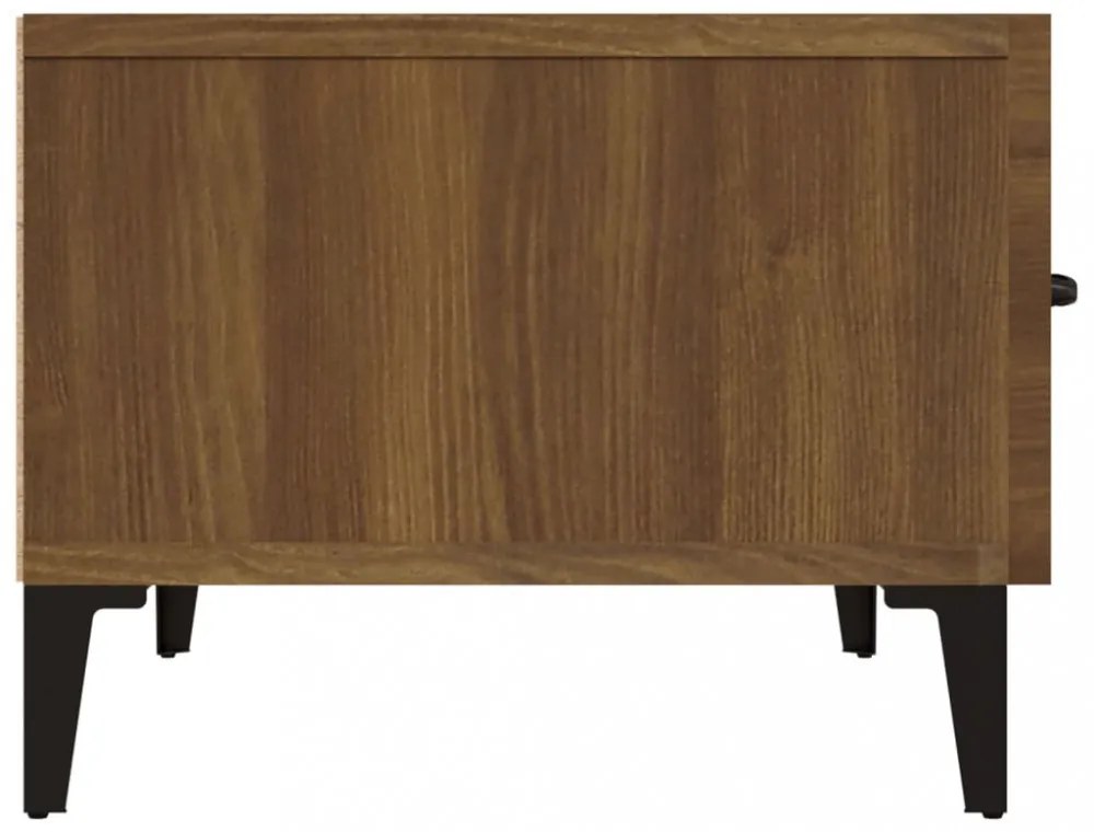 barna tölgyszínű szerelt fa TV-szekrény 150 x 34,5 x 30 cm
