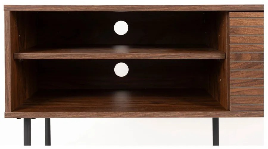 Barna TV-állvány diófa dekorral 120x50x40 cm Stripes – White Label