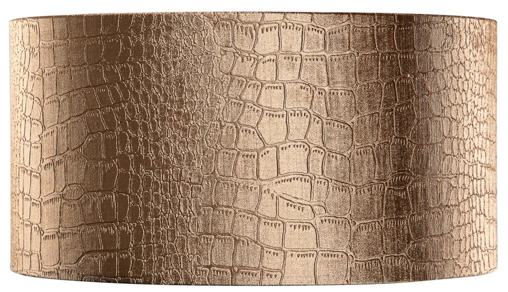 Bársony lámpabúra krokodil mintával és arany belsővel 50/50/25