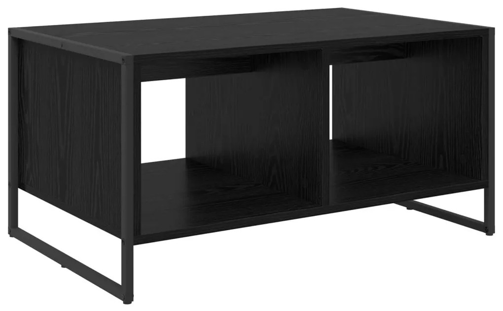 vidaXL Dohányzóasztal Fekete tölgy 80 x 50 x 40 cm Faanyag