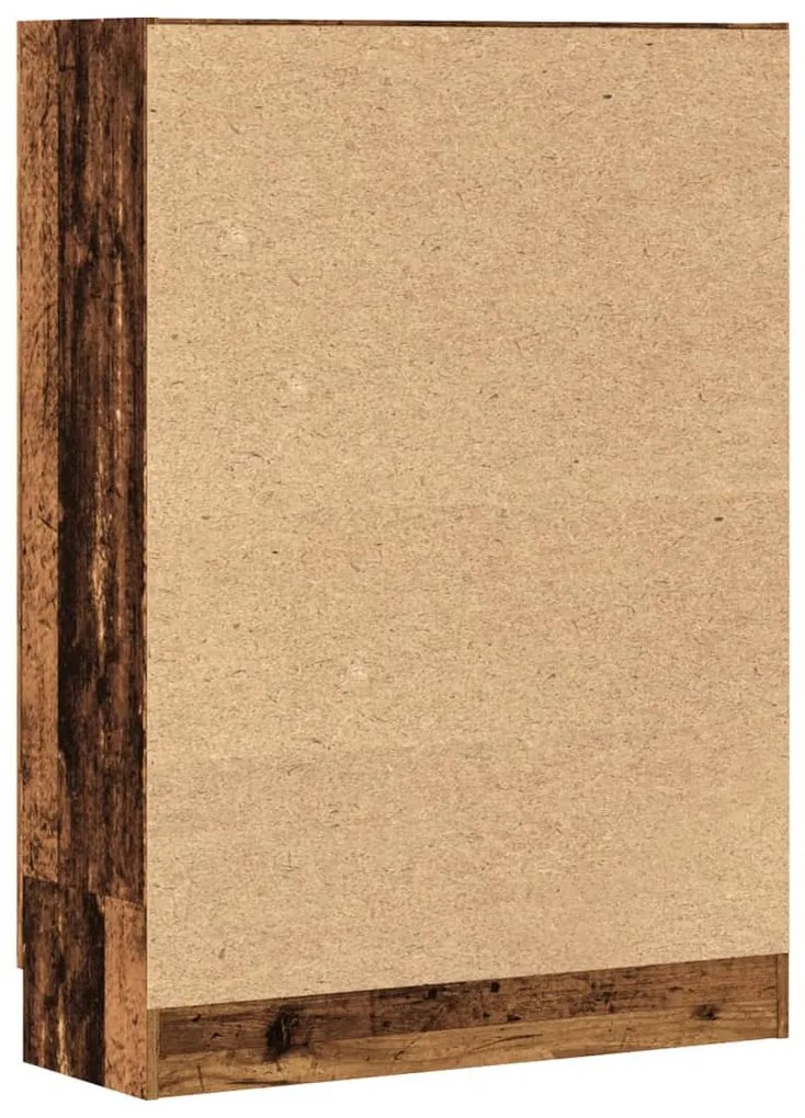 antik fa színű szerelt fa könyvszekrény 82,5 x 30,5 x 115 cm