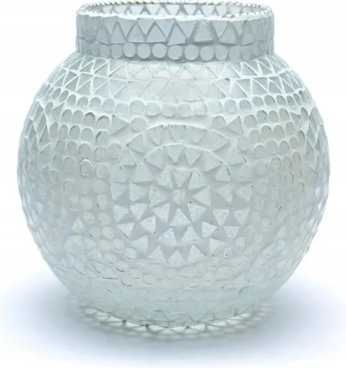 Gyertyatartó Mozaik Fehér