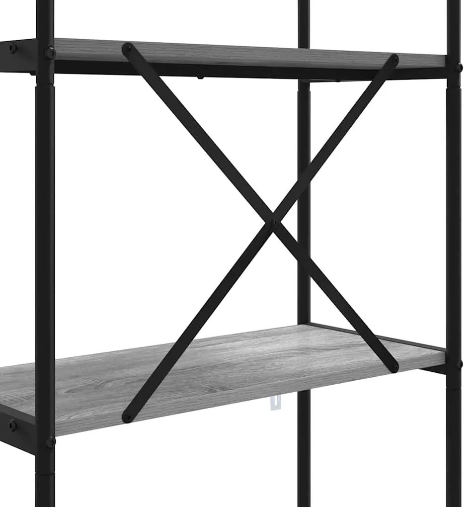Könyvespolc Szürke sonoma 60 x 30 x 146 cm Faanyag