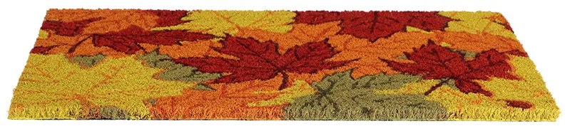 Őszi levél mintás kókuszrost lábtörlő, 60 x 40 cm