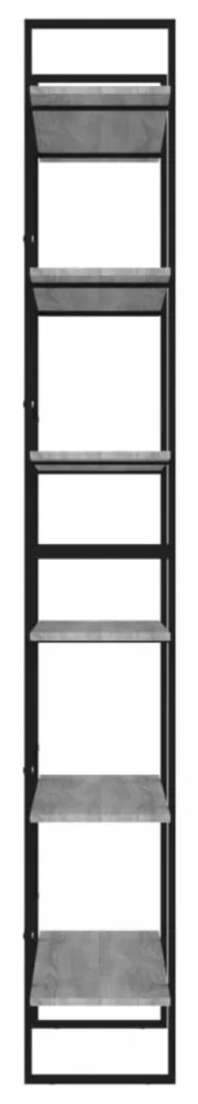 szürke sonoma színű szerelt fa magasszekrény 100 x 30 x 210 cm