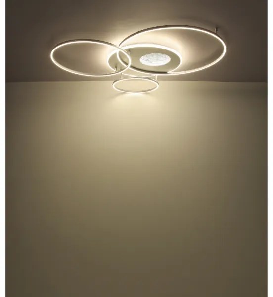 Globo 48466-70A - Dimmelhető LED mennyezeti lámpatest INVERTINA LED/70W/230V ezüst + távirányító