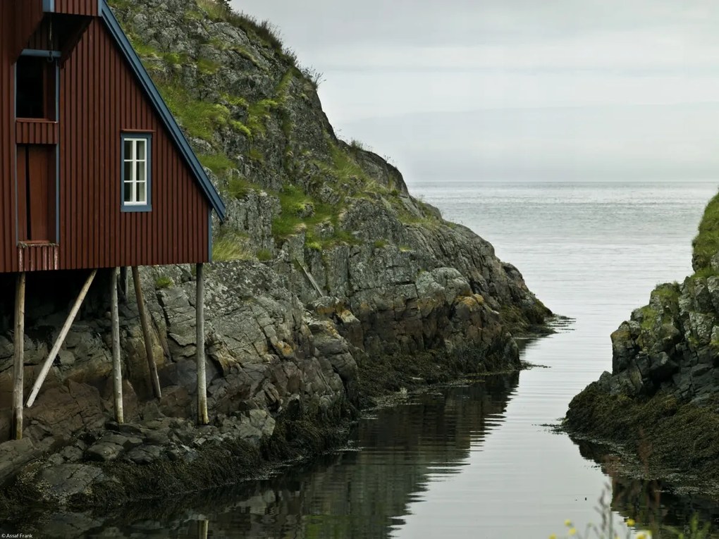 Poszter 40x30cm Kis faház az emeleten a tengerparton, Assaf Frank