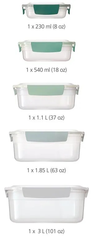 Élelmiszertartó doboz szett 5 db-os Nest Lock – Joseph Joseph