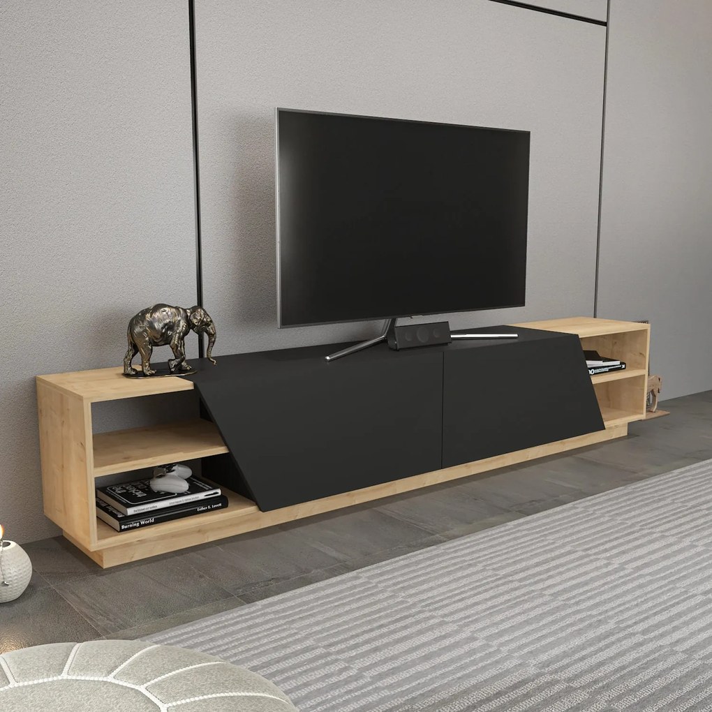 TV szekrény Rhodes - Oak, Anthracite
