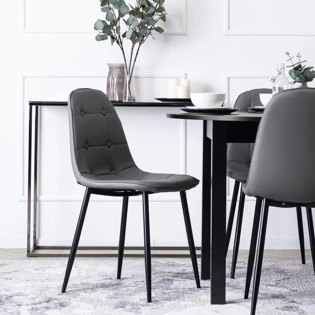 Szürke Eco-bőr Étkezőszék. ARIS