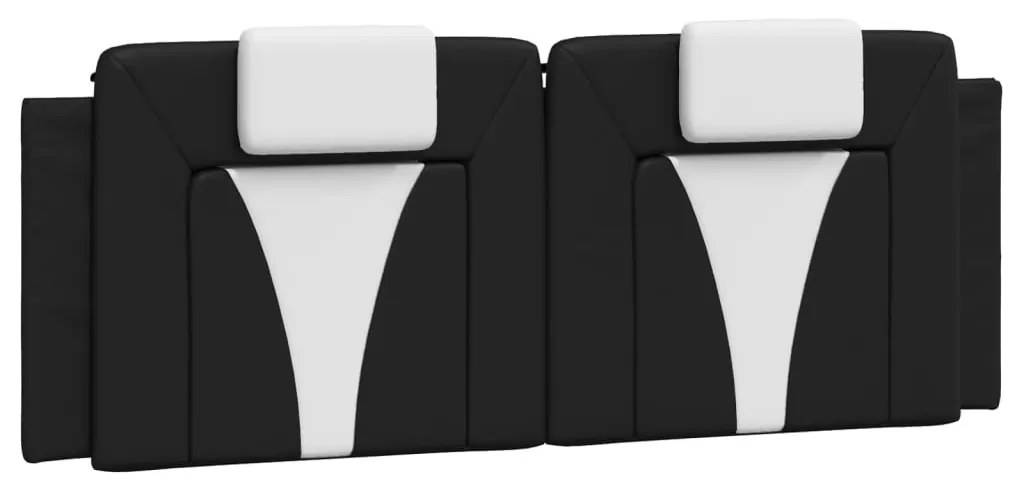 fekete és fehér ágykeret Viana LED-ekkel matrac nélkül 140 x 200 cm