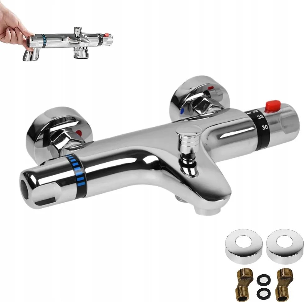 Fürdőszobai csaptelep Zuhany termosztatikus fürdőszoba csaptelep