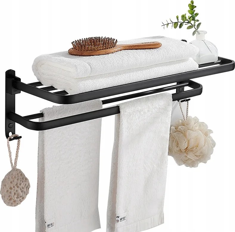 Törölközőtartó Állvány Fürdőszobai Akasztó LOFT+ragasztó