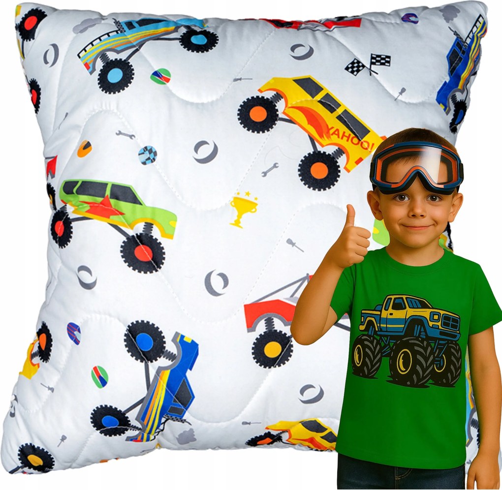45x45 Jancsi Alvópárna Gyerekeknek Antiallergén Monster Truck Pl