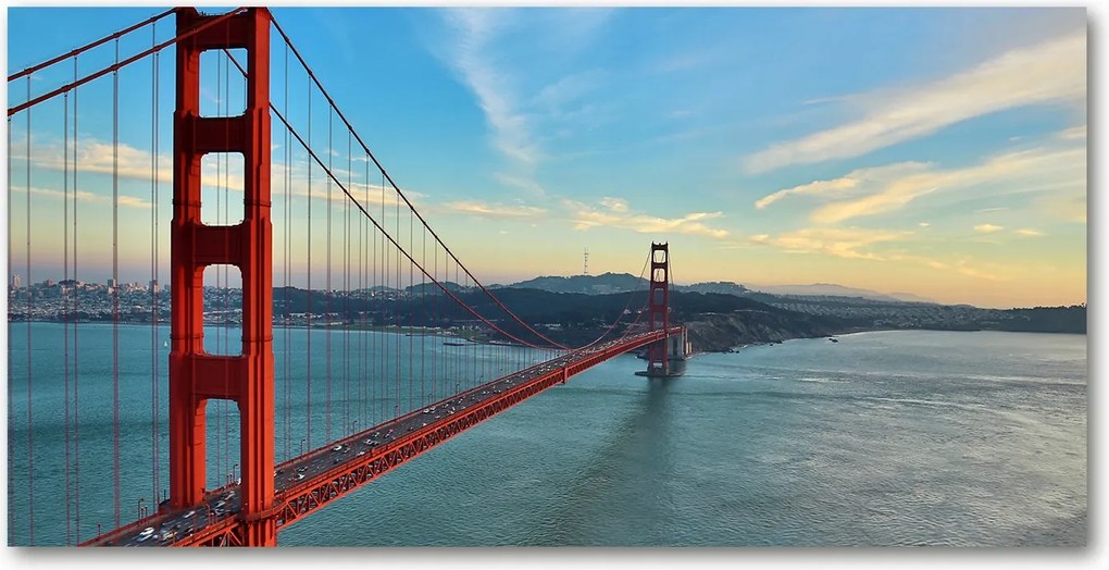 Fotó üvegkép San Francisco híd 140x70