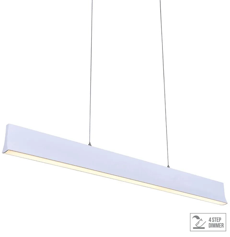PREZENT 18414 OBLO Modern Led Függesztett Lámpa Matt Fehér LED IP20