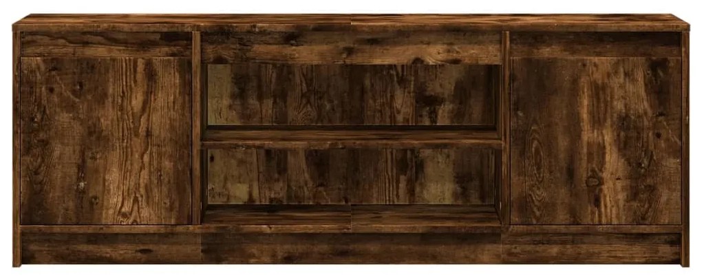 füstös tölgy színű szerelt fa LED-es TV-szekrény 139,5x34x50 cm