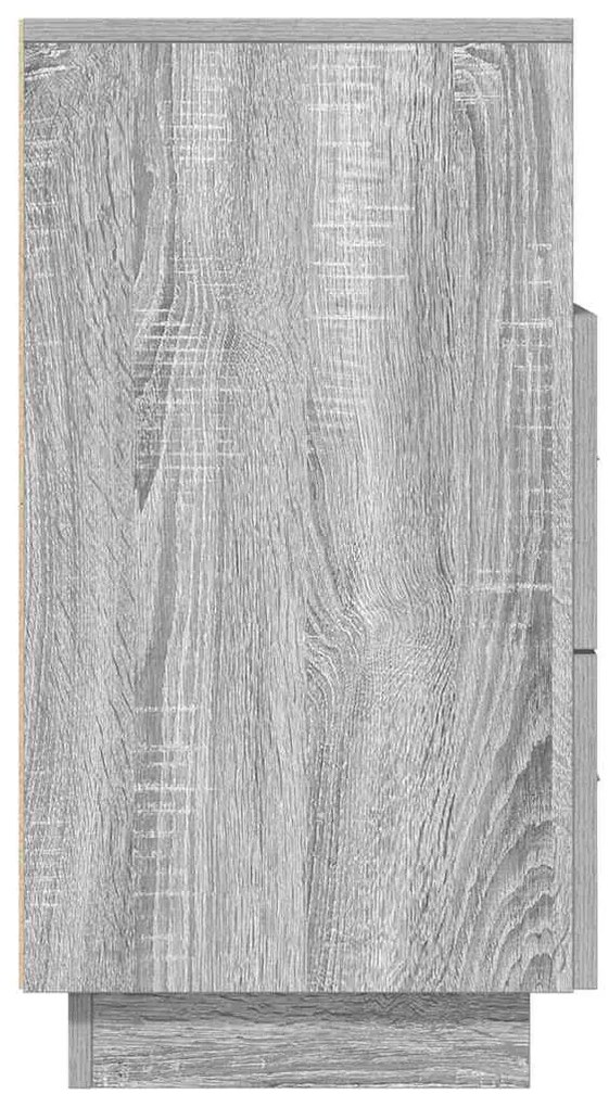 2 db szürke sonoma színű éjjeliszekrény 2 fiókkal 36x36x68 cm