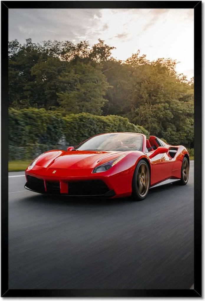 Poszter keretben 40x60 Piros Ferrari út