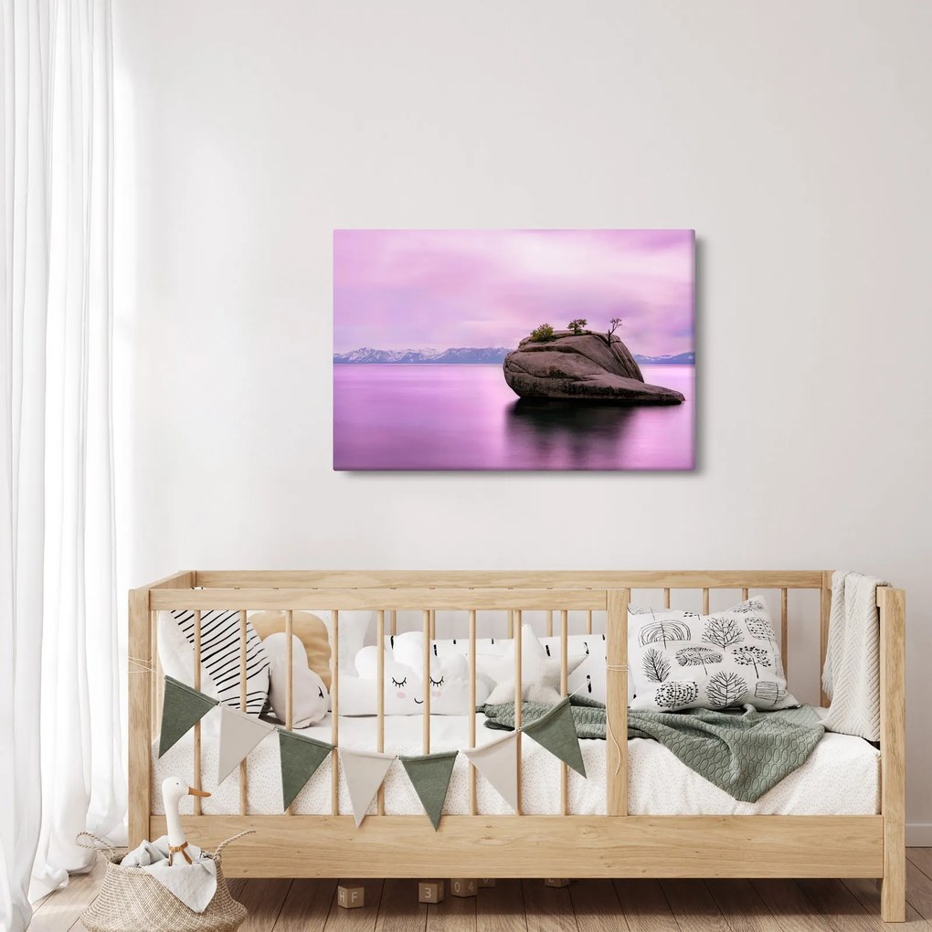 Kő a tengerben képe (90x60 cm)
