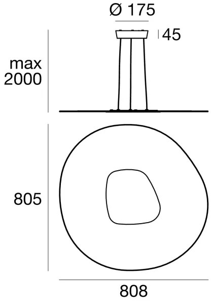 Linea Light 90349 - LED Csillár zsinóron ANTIGUA LED/46W/230V 80,8 cm CRI 90 fehér