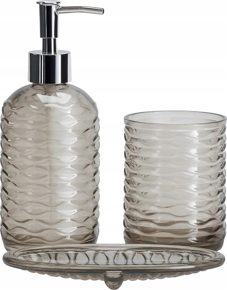 Fürdőszoba Szett Szódaüveg Adagoló Pohár Szappantartó 19 X 10 X 21 CM