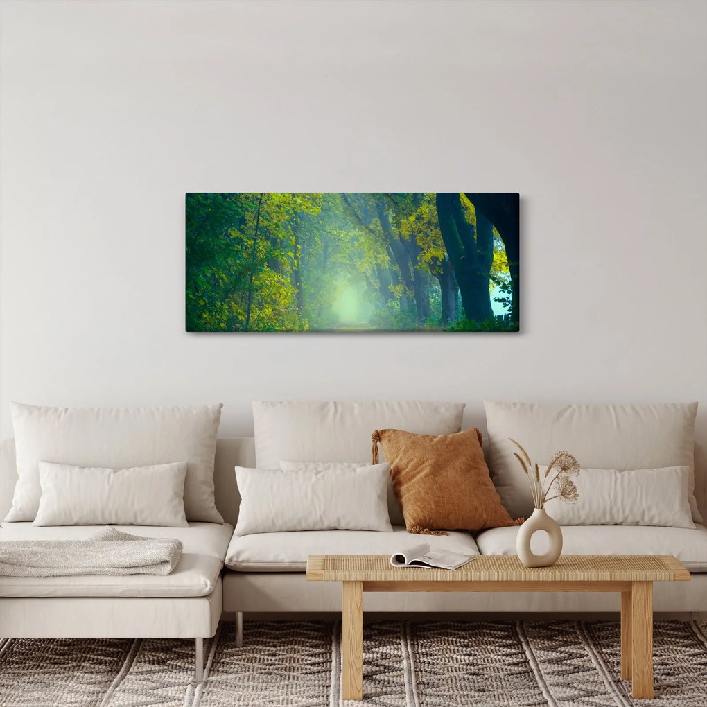 Fákkal szegélyezett út képe (120x50 cm)