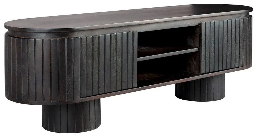 Sötétbarna mangófa TV-állvány 140x45x40 cm Kenji – Dutchbone