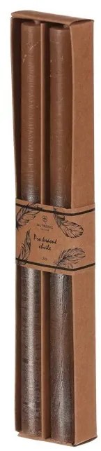 Kúpos gyertya szett, cappuccino/pezsgő, 2 db,paraffin