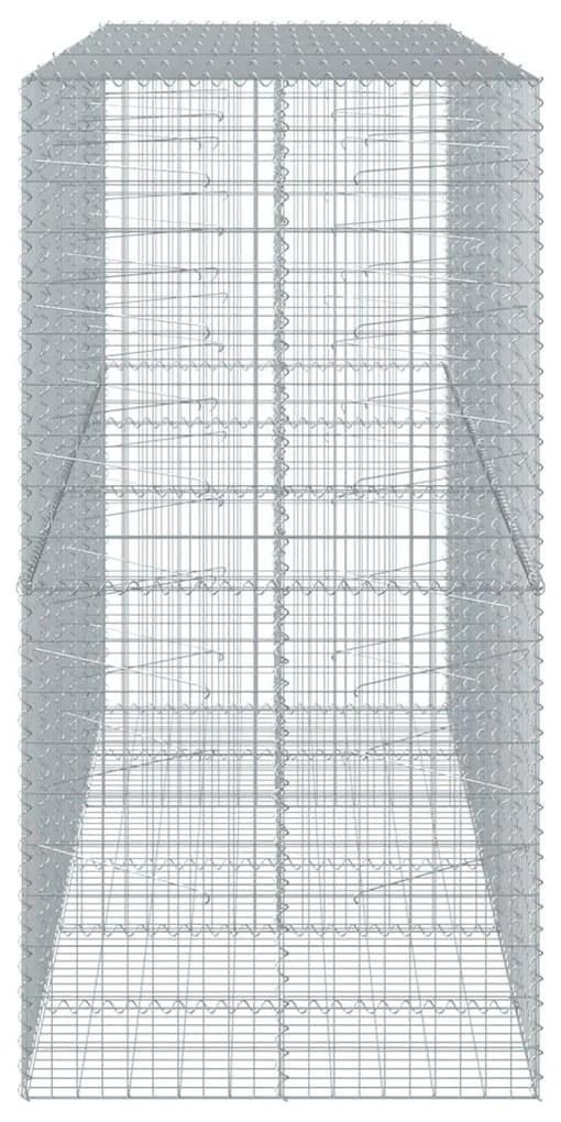 horganyzott vas gabion kosár fedéllel 300 x 100 x 200 cm