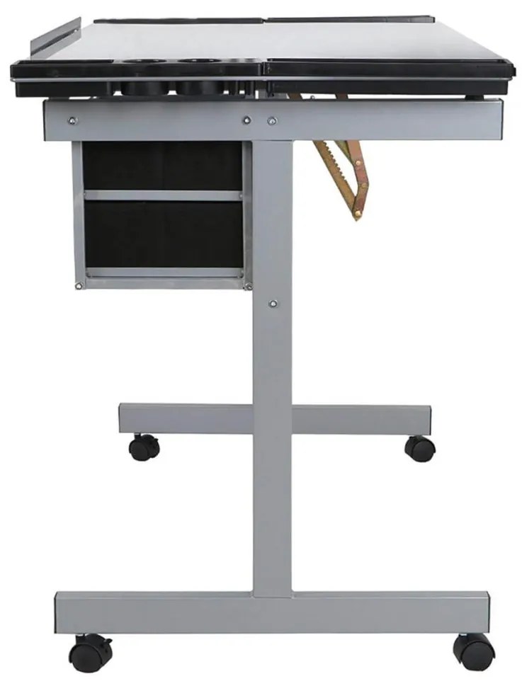 Tervező asztal dönthető,üveg asztallappal