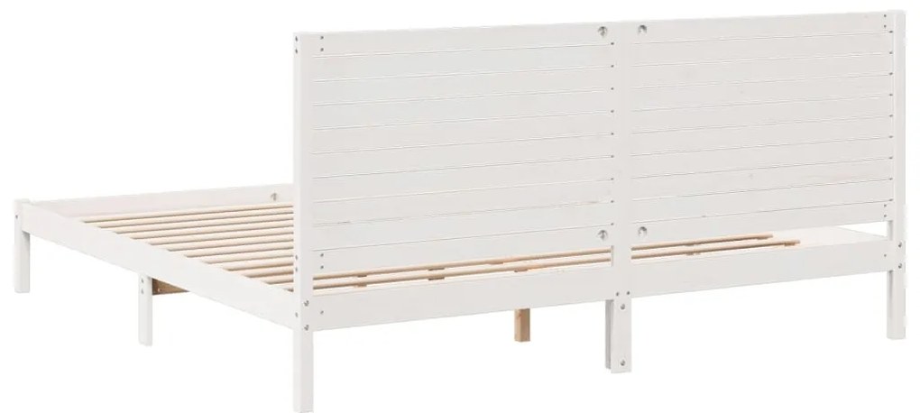 fehér tömör fa extra hosszú ágykeret matrac nélkül 200 x 220 cm