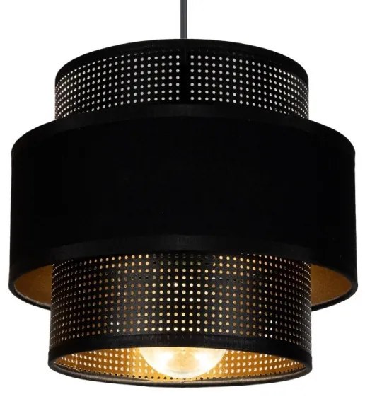 Csillár zsinóron NESS 2xE27/60W/230V fekete