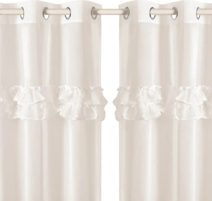 Frilla Fodros Függöny Krémszínű 140x260