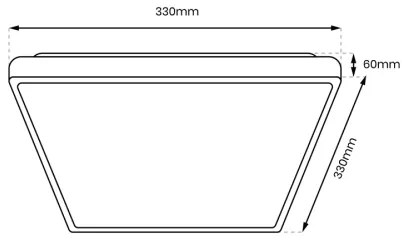 LED Fürdőszobai mennyezeti lámpa DABAR LED/17W/230V 4000K 33x33 cm IP44