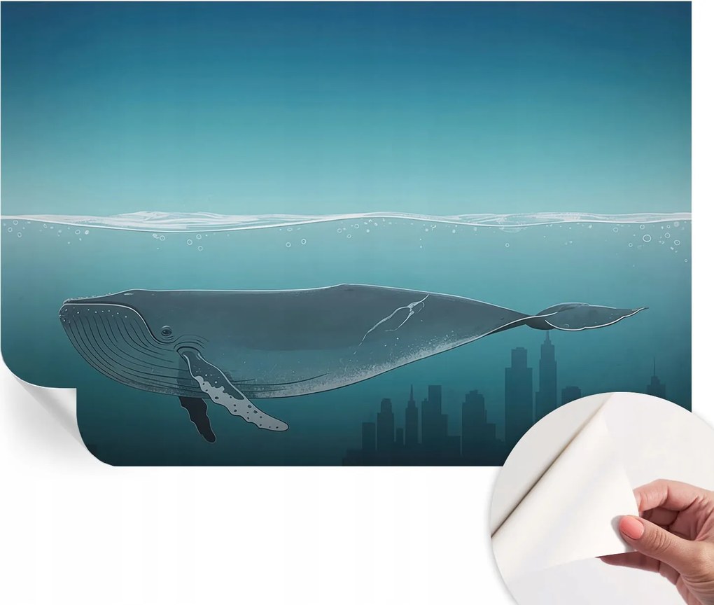 Öntapadós tapéta Divatos 3D fali ragasztóval Vízi harmónia 104x70 cm